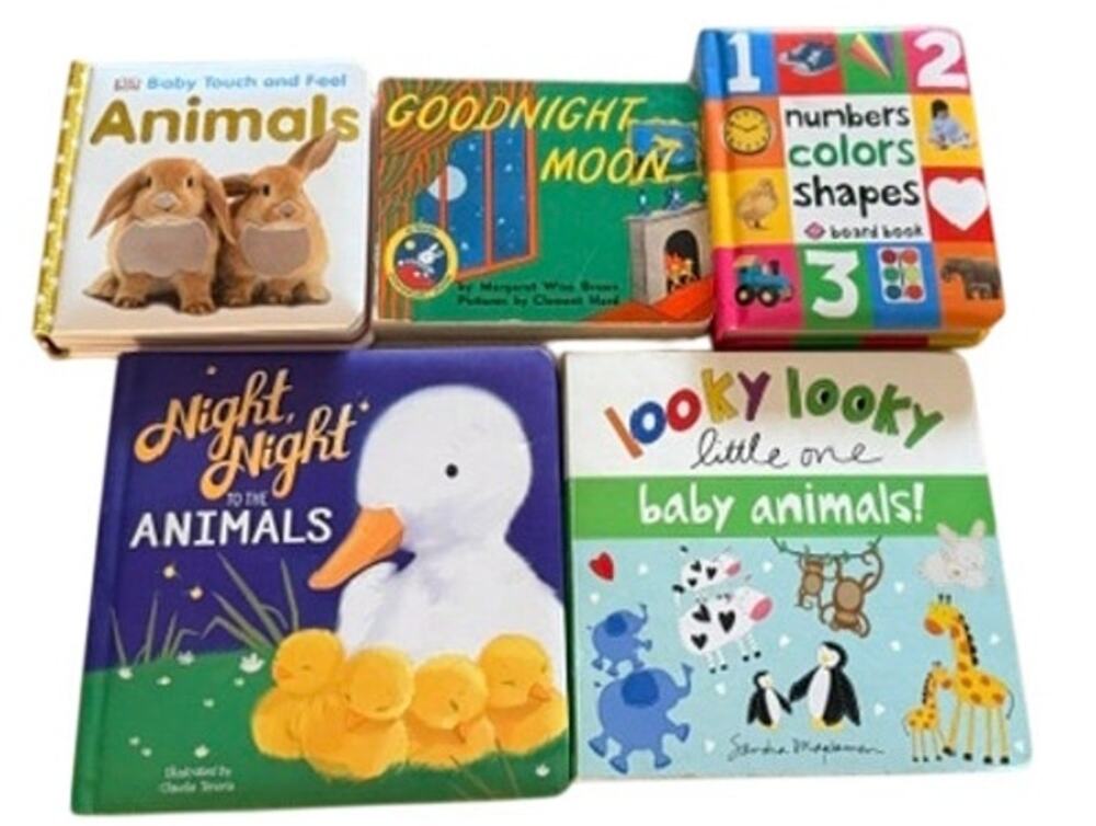 Baby Toddler Board Books Lot of 5 Animals Numbers Colors Shapes Bedtime